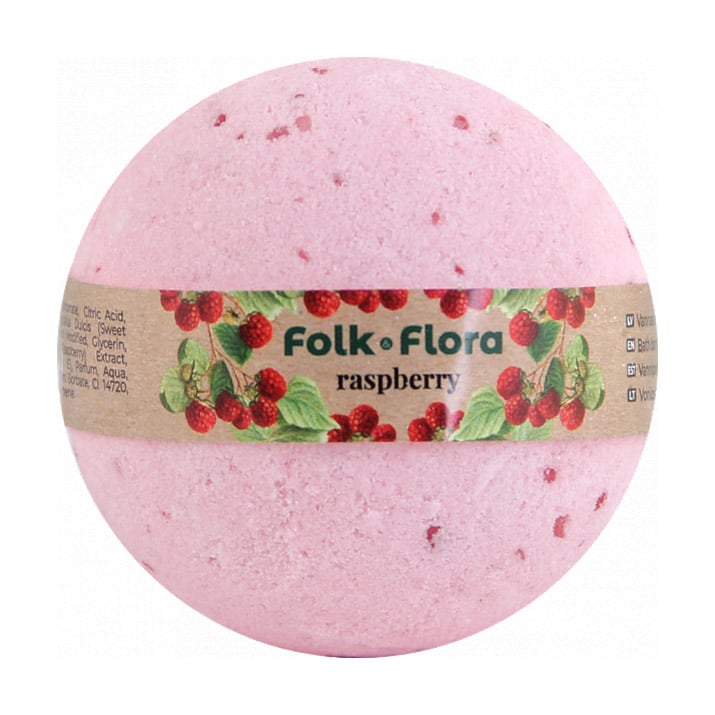 Бомбочка для ванни Folk &amp; Flora Малина, 130 г