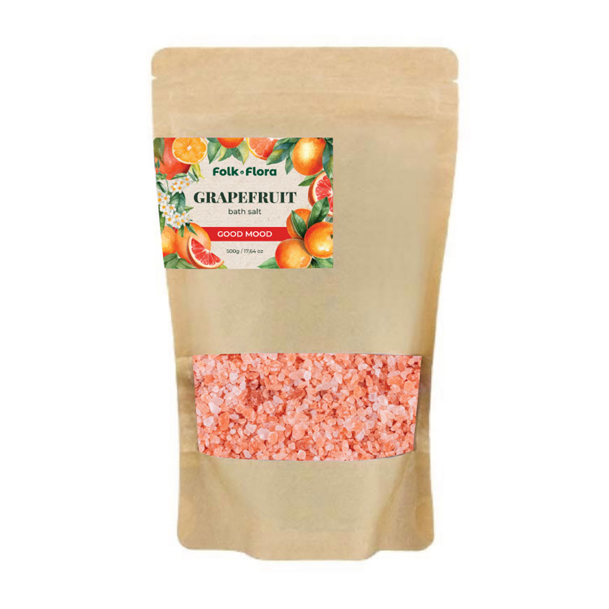 Сіль для ванни Folk &amp; Flora Graperfruit Bath Salt, 500 г